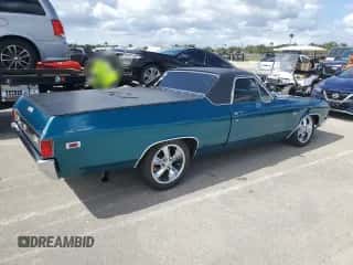 1969 Chevrolet El Camino z VIN 136809Z317273, wystawiony jako Copart lot #76269464 z przebiegiem 38 795 mil mil oraz Szkoda całkowita • Salvage title. Historia ofert i sprzedaży dostępna na DreamBid. Obrazek 3.