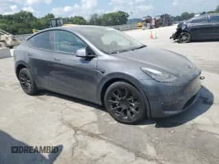 2022 Tesla Model Y Long Range with VIN 7SAYGDEEXNF480795, listed as a Copart auction lot 65829584 with Not provided miles and Salvage title. Bid and sale history available at DreamBid. Image 4.