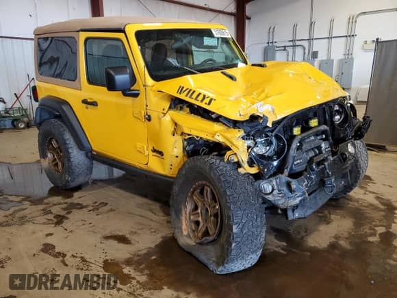2020 Jeep Wrangler Sport S with VIN 1C4GJXAG2LW215350, listed as a Copart auction lot 51600615 with 85,082 mi miles and Salvage title. Bid and sale history available at DreamBid. Image 4.