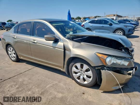 2010 Honda Accord EX with VIN 1HGCP2F7XAA005826, listed as a Copart auction lot 80199085 with 203,642 mi miles and Salvage title. Bid and sale history available at DreamBid. Image 4.