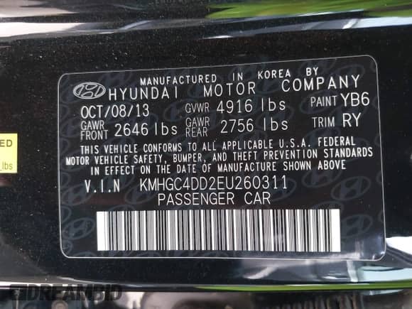 2014 Hyundai Genesis 3.8L z VIN KMHGC4DD2EU260311, wystawiony jako IAAI lot #42628375 z przebiegiem 91 971 mil mil oraz . Historia ofert i sprzedaży dostępna na DreamBid. Obrazek 9.