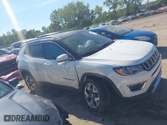 2021 Jeep Compass Limited with VIN 3C4NJDCB7MT546066, listed as a IAAI auction lot 43006523 with 77,114 mi miles and . Bid and sale history available at DreamBid. Image 13.