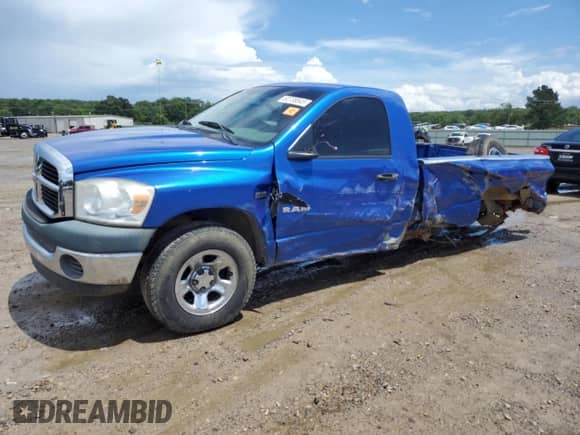 2008 Dodge 1500 ST with VIN 1D7HU16288J111929, listed as a Copart auction lot 60738545 with 242,831 mi miles and Salvage title. Bid and sale history available at DreamBid. Image 1.