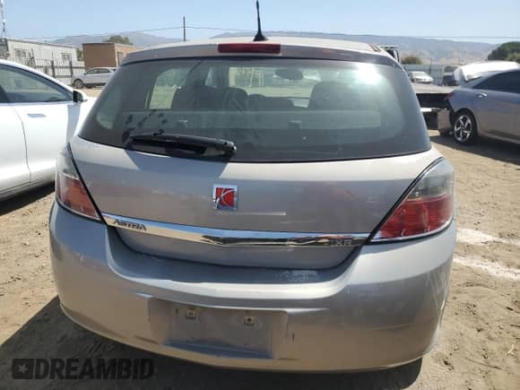 2008 Saturn Astra XR with VIN W08AT671385077062, listed as a Copart auction lot 55727034 with 167,090 mi miles and Salvage title. Bid and sale history available at DreamBid. Image 6.