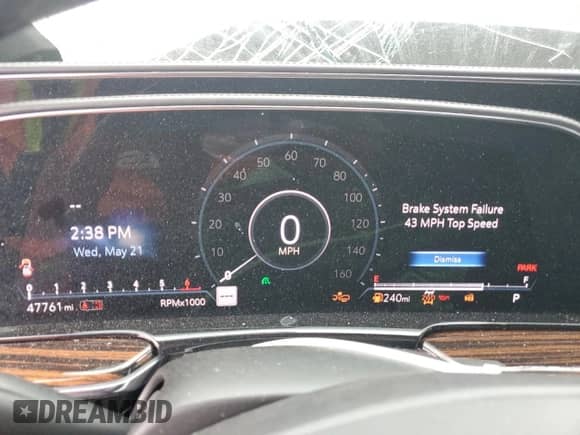 2021 Cadillac Escalade Premium Luxury with VIN 1GYS4CKL4MR193058, listed as a Copart auction lot 57550955 with 47,761 mi miles and Salvage title. Bid and sale history available at DreamBid. Image 9.