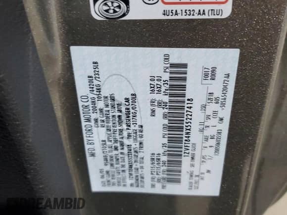 2005 Ford Mustang Deluxe с VIN 1ZVFT84NX55227418, выставлен на аукционе Copart как лот 84975425 с пробегом 149 334 миль миль и Чистый • Clean title. История ставок и продаж доступна на DreamBid. Изображение 12.