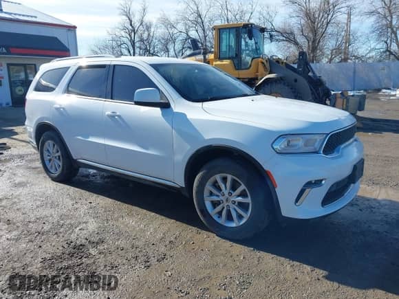2021 Dodge Durango SXT Plus with VIN 1C4RDJAG8MC574010, listed as a IAAI auction lot 41697705 with 67,629 mi miles and . Bid and sale history available at DreamBid. Image 1.