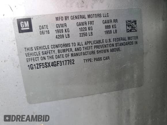 2016 Chevrolet Malibu LT с VIN 1G1ZF5SX4GF317762, выставлен на аукционе Copart как лот 90416615 с пробегом 227 192 миль миль и Чистый • Clean title. История ставок и продаж доступна на DreamBid. Изображение 12.