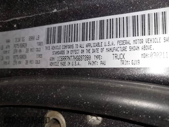 2017 Ram 1500 Laramie с VIN 1C6RR7NT7HS697280, выставлен на аукционе IAAI как лот 41063995 с пробегом 129 625 миль миль и . История ставок и продаж доступна на DreamBid. Изображение 9.