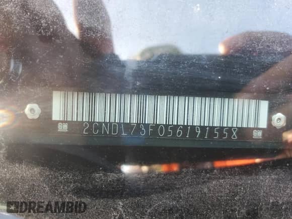 2005 Chevrolet Equinox LT с VIN 2CNDL73F056191558, выставлен на аукционе Copart как лот 80958515 с пробегом 117 549 миль миль и Списание • Salvage title. История ставок и продаж доступна на DreamBid. Изображение 13.