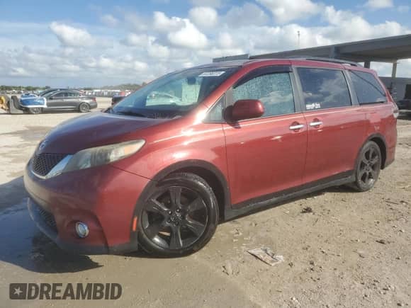 2014 Toyota Sienna SE with VIN 5TDXK3DC5ES442131, listed as a Copart auction lot 87235315 with 98,342 mi miles and Clean title. Bid and sale history available at DreamBid. Image 1.