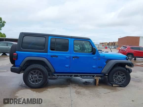2024 Jeep Wrangler Sport S with VIN 1C4PJXDG0RW335409, listed as a IAAI auction lot 42732002 with 8,161 mi miles and . Bid and sale history available at DreamBid. Image 13.