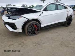 2024 Lamborghini Urus S with VIN ZPBUB3ZL7RLA33480, listed as a Copart auction lot 54111145 with 1,671 mi miles and Salvage title. Bid and sale history available at DreamBid. Image 1.