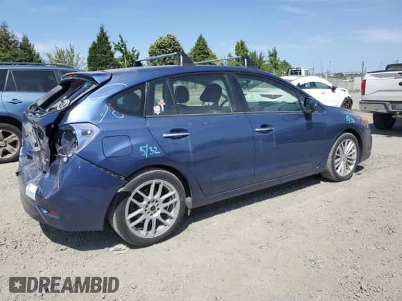 2013 Subaru Impreza Limited with VIN JF1GPAH69D2897392, listed as a Copart auction lot 65558845 with 108,847 mi miles and Salvage title. Bid and sale history available at DreamBid. Image 3.