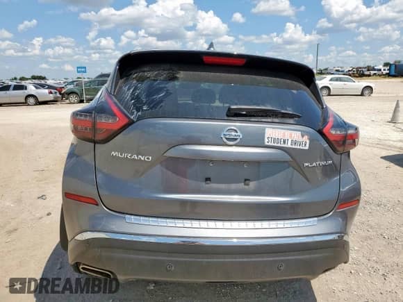 2020 Nissan Murano Platinum with VIN 5N1AZ2DJ3LN134299, listed as a Copart auction lot 68113755 with 46,553 mi miles and Salvage title. Bid and sale history available at DreamBid. Image 6.