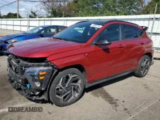 2024 Hyundai Kona N Line with VIN KM8HA3A34RU034423, listed as a Copart auction lot 70993775 with 36,115 mi miles and Salvage title. Bid and sale history available at DreamBid. Image 1.