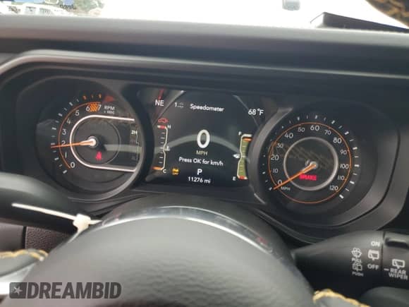 2024 Jeep Wrangler Sahara with VIN 1C4PJXEN6RW298153, listed as a Copart auction lot 61610415 with 11,276 mi miles and Salvage title. Bid and sale history available at DreamBid. Image 9.