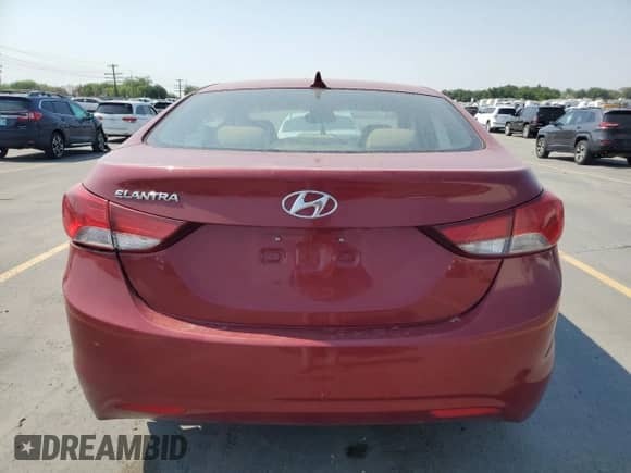 2013 Hyundai Elantra GLS with VIN KMHDH4AE9DU715896, listed as a Copart auction lot 65072405 with 176,945 mi miles and Salvage title. Bid and sale history available at DreamBid. Image 6.