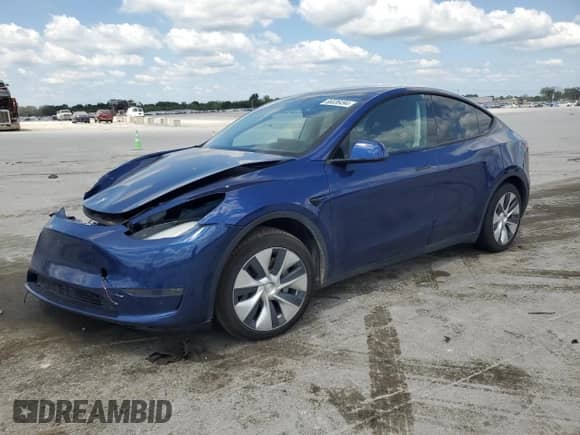 2020 Tesla Model Y Long Range with VIN 5YJYGDEE3LF026592, listed as a Copart auction lot 66036494 with 79,413 mi miles and Salvage title. Bid and sale history available at DreamBid. Image 1.