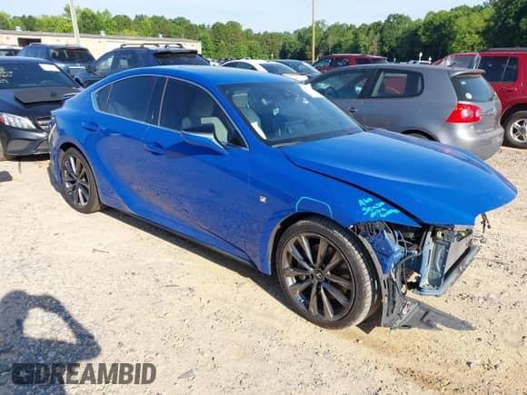 2022 Lexus IS 350 F Sport with VIN JTHGZ1B28N5058262, listed as a IAAI auction lot 42548411 with 93,860 mi miles and . Bid and sale history available at DreamBid. Image 1.