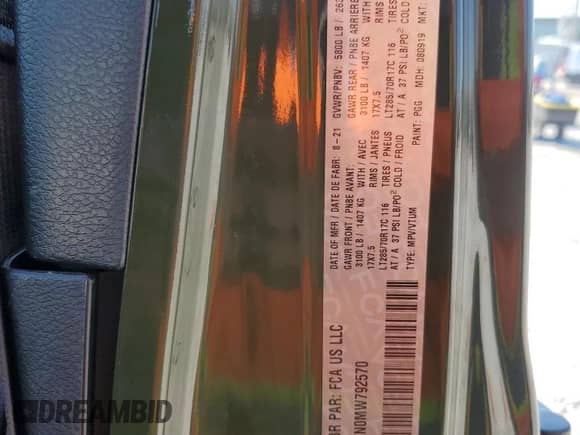 2021 Jeep Wrangler Unlimited Rubicon with VIN 1C4HJXFN0MW792570, listed as a Copart auction lot 80483525 with 39,963 mi miles and Salvage title. Bid and sale history available at DreamBid. Image 12.