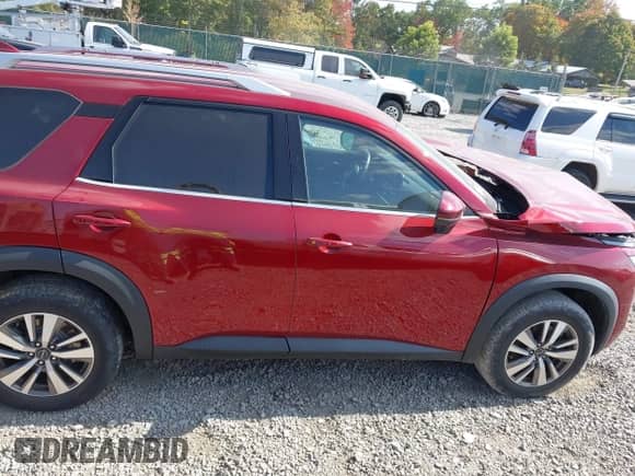 2023 Nissan Pathfinder SL with VIN 5N1DR3CC2PC208707, listed as a IAAI auction lot 43240866 with 33,533 mi miles and . Bid and sale history available at DreamBid. Image 14.