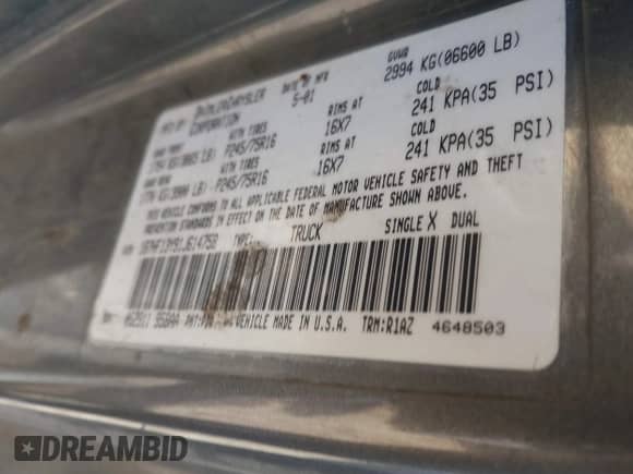 2001 Dodge 1500 с VIN 1B7HF13Y91J614758, выставлен на аукционе IAAI как лот 41399792 с пробегом 243 225 миль миль и . История ставок и продаж доступна на DreamBid. Изображение 9.