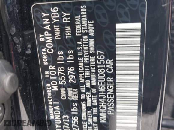 2014 Hyundai Equus Ultimate с VIN KMHGH4JH6EU081567, выставлен на аукционе Copart как лот 69861415 с пробегом 110 680 миль миль и Чистый • Clean title. История ставок и продаж доступна на DreamBid. Изображение 12.