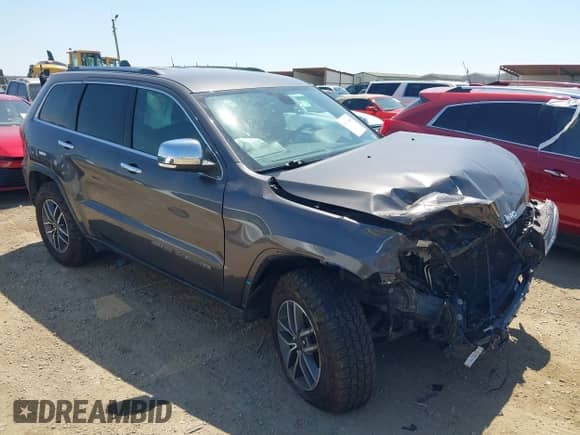 2019 Jeep Grand Cherokee Limited X with VIN 1C4RJFBG9KC765419, listed as a IAAI auction lot 43133400 with 145,226 mi miles and . Bid and sale history available at DreamBid. Image 1.