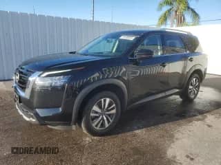 2023 Nissan Pathfinder SL with VIN 5N1DR3CC7PC243579, listed as a Copart auction lot 85381835 with 98,620 mi miles and Clean title. Bid and sale history available at DreamBid. Image 1.