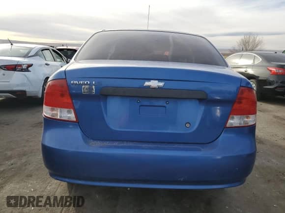 2006 Chevrolet Aveo LS с VIN KL1TD56666B649347, выставлен на аукционе Copart как лот 44955955 с пробегом Не указан миль и Списание • Salvage title. История ставок и продаж доступна на DreamBid. Изображение 6.
