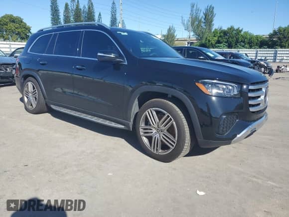 2024 Mercedes-Benz GLS 450 with VIN 4JGFF5KE9RB084010, listed as a Copart auction lot 83999235 with 21,712 mi miles and Salvage title. Bid and sale history available at DreamBid. Image 4.