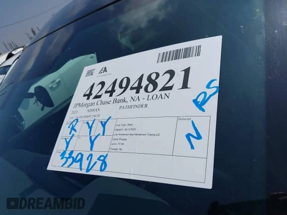 2023 Nissan Pathfinder Rock Creek with VIN 5N1DR3BD6PC258228, listed as a IAAI auction lot 42494821 with 33,928 mi miles and . Bid and sale history available at DreamBid. Image 17.