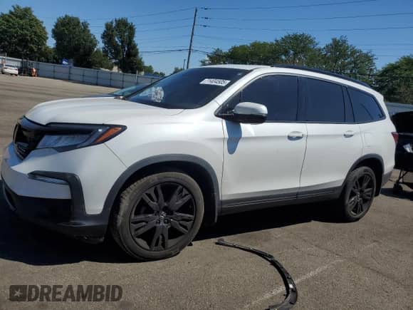 2022 Honda Pilot Black Edition with VIN 5FNYF6H75NB076229, listed as a Copart auction lot 71404505 with 75,682 mi miles and Salvage title. Bid and sale history available at DreamBid. Image 1.