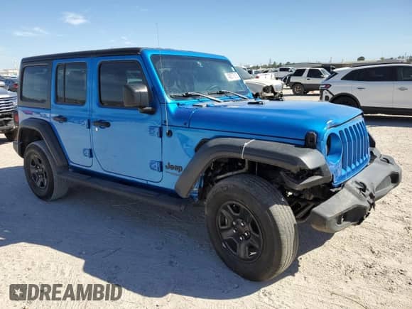 2022 Jeep Wrangler Unlimited Sport с VIN 1C4HJXDN8NW173946, выставлен на аукционе Copart как лот 48877615 с пробегом Не указан миль и Списание • Salvage title. История ставок и продаж доступна на DreamBid. Изображение 4.
