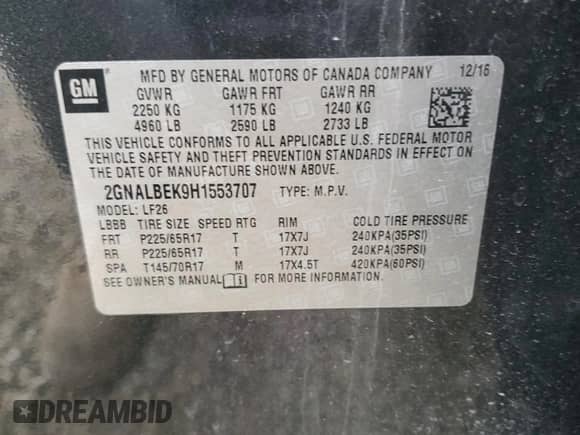 2017 Chevrolet Equinox LS z VIN 2GNALBEK9H1553707, wystawiony jako Copart lot #44420375 z przebiegiem 76 491 mil mil oraz Czysty tytuł • Clean title. Historia ofert i sprzedaży dostępna na DreamBid. Obrazek 13.