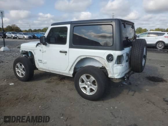 2020 Jeep Wrangler Sport S with VIN 1C4GJXAN1LW228704, listed as a Copart auction lot 80981835 with 37,953 mi miles and Salvage title. Bid and sale history available at DreamBid. Image 2.