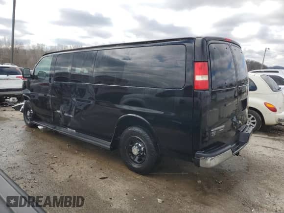 2009 Chevrolet Express Passenger z VIN 1GAHG39K291137624, wystawiony jako Copart lot #47557675 z przebiegiem 154 989 mil mil oraz Nie do naprawy • Non repairable. Historia ofert i sprzedaży dostępna na DreamBid. Obrazek 2.