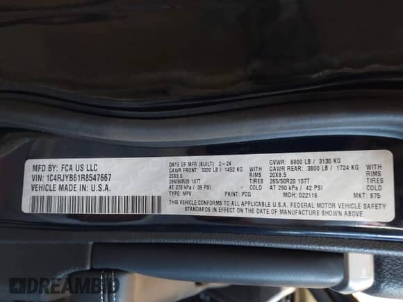 2024 Jeep Grand Cherokee with VIN 1C4RJYB61R8547667, listed as a IAAI auction lot 43246459 with 12,879 mi miles and . Bid and sale history available at DreamBid. Image 9.