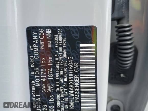 2023 Hyundai Elantra с VIN KMHLW4AKXPU016045, выставлен на аукционе Copart как лот 70879015 с пробегом 39 283 миль миль и Списание • Salvage title. История ставок и продаж доступна на DreamBid. Изображение 13.