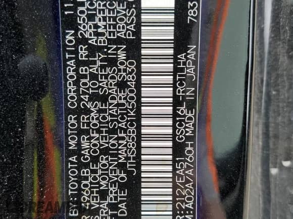 2019 Lexus RC 300 z VIN JTHS85BC1K5004830, wystawiony jako Copart lot #44399404 z przebiegiem 71 525 mil mil oraz . Historia ofert i sprzedaży dostępna na DreamBid. Obrazek 14.