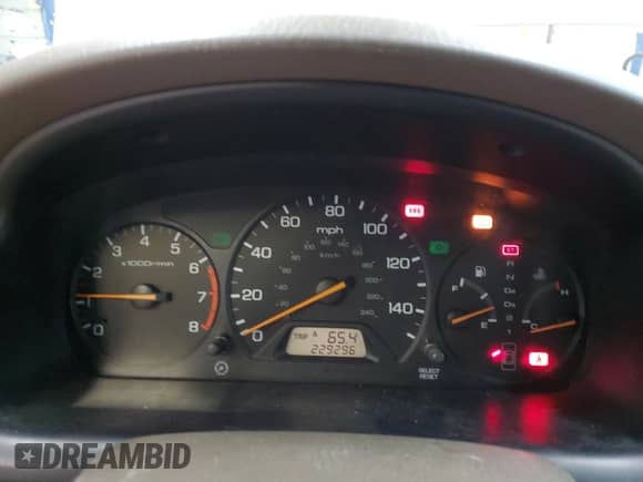 2000 Honda Accord EX with VIN JHMCG5663YC003193, listed as a Copart auction lot 44529845 with 229,296 mi miles and Salvage title. Bid and sale history available at DreamBid. Image 9.