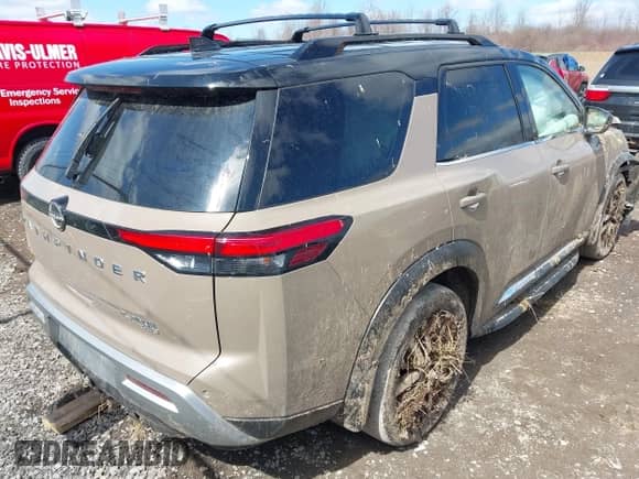 2023 Nissan Pathfinder Platinum с VIN 5N1DR3DK0PC201664, выставлен на аукционе IAAI как лот 41929147 с пробегом 27 406 миль миль и . История ставок и продаж доступна на DreamBid. Изображение 4.