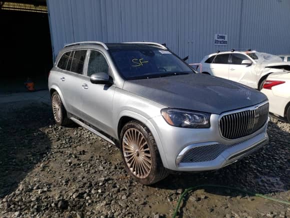 2022 Mercedes-Benz GLS with VIN 4JGFF8HB5NA773363, listed as a Copart auction lot 48317273 with 1,260 mi miles and Salvage title. Bid and sale history available at DreamBid. Image 4.