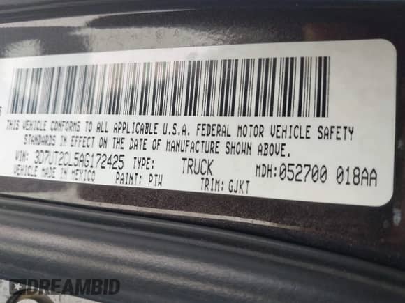 2010 Dodge 2500 ST с VIN 3D7UT2CL5AG172425, выставлен на аукционе IAAI как лот 42831247 с пробегом 185 263 миль миль и . История ставок и продаж доступна на DreamBid. Изображение 9.