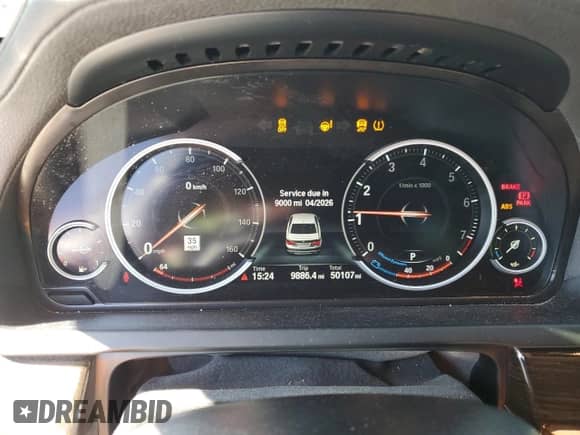 2014 BMW 7 Series 740i с VIN WBAYA6C58ED826697, выставлен на аукционе Copart как лот 57130385 с пробегом 50 107 миль миль и Списание • Salvage title. История ставок и продаж доступна на DreamBid. Изображение 9.