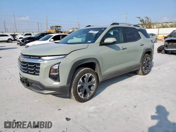 2025 Chevrolet Equinox FWD LT with VIN 3GNAXHEG7SL188792, listed as a Copart auction lot 81308925 with 14,748 mi miles and Salvage title. Bid and sale history available at DreamBid. Image 1.