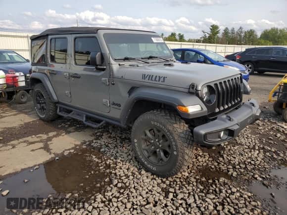 2021 Jeep Wrangler Unlimited Willys с VIN 1C4HJXDG0MW816810, выставлен на аукционе Copart как лот 71885615 с пробегом 66 110 миль миль и Списание • Salvage title. История ставок и продаж доступна на DreamBid. Изображение 4.