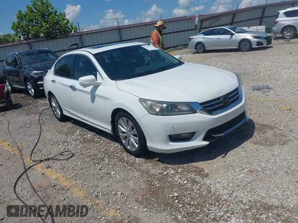 2014 Honda Accord EX-L with VIN 1HGCR2F85EA154590, listed as a IAAI auction lot 42982236 with 146,216 mi miles and . Bid and sale history available at DreamBid. Image 1.