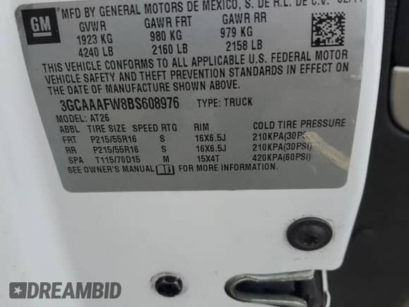 2011 Chevrolet HHR LS z VIN 3GCAAAFW8BS608976, wystawiony jako Copart lot #62056525 z przebiegiem 156 241 mil mil oraz Szkoda całkowita • Salvage title. Historia ofert i sprzedaży dostępna na DreamBid. Obrazek 13.